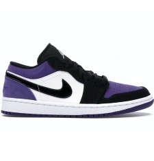 NIKE AIR JORDAN 1 LOW 'COURT' PURPLE BLACK