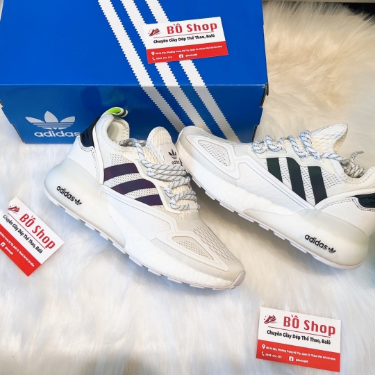 ADIDAS ZX 2K BOOST CREAM BLACK & WHITE