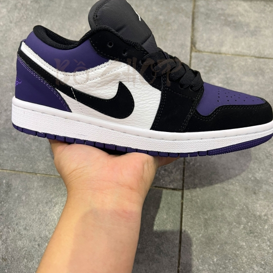 NIKE AIR JORDAN 1 LOW 'COURT' PURPLE BLACK