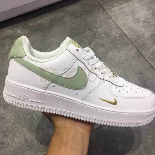 NIKE AIR FORCE 1 SWOOSH MINT & GOLD