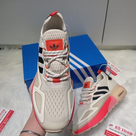 ADIDAS ZX 2K BOOST CREAM BLACK ORANGE