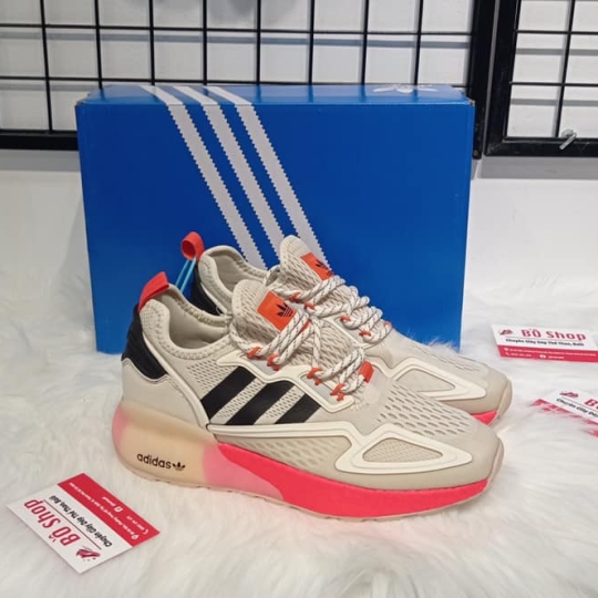 ADIDAS ZX 2K BOOST CREAM BLACK ORANGE