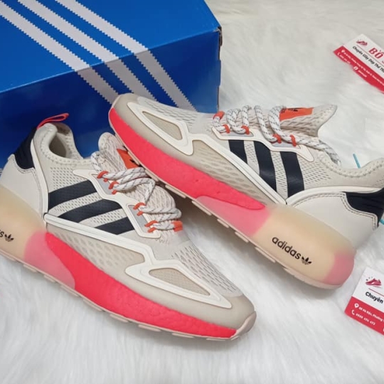 ADIDAS ZX 2K BOOST CREAM BLACK ORANGE