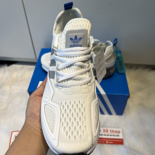ADIDAS ZX 2K BOOST WHITE CREAM BROWN NAVY