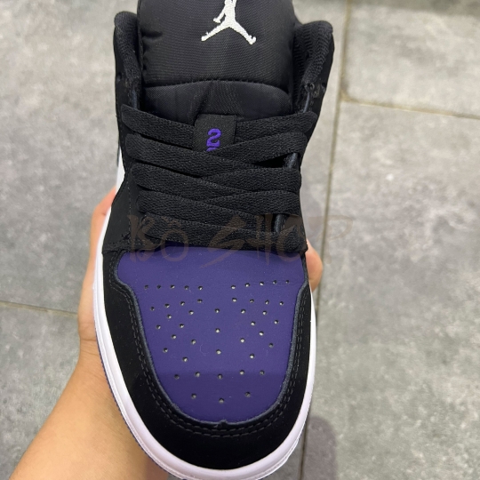 NIKE AIR JORDAN 1 LOW 'COURT' PURPLE BLACK