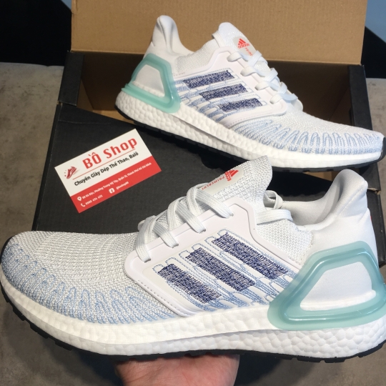 ADIDAS ULTRA BOOST 20 CLOUD WHITE / EASY BLUE