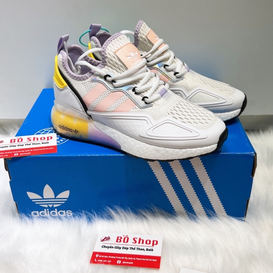 ADIDAS ZX 2K BOOST CLOUD WHITE PINK TINT