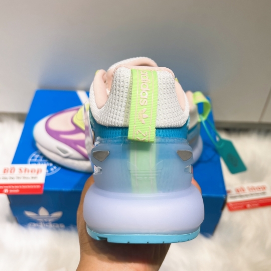 ADIDAS ZX 2K BOOST CLOUD WHITE PINK PURPLE