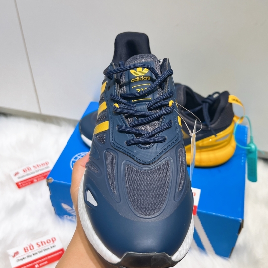 ADIDAS ZX 2K BOOST CREW BLUE YELLOW CORE BLACK