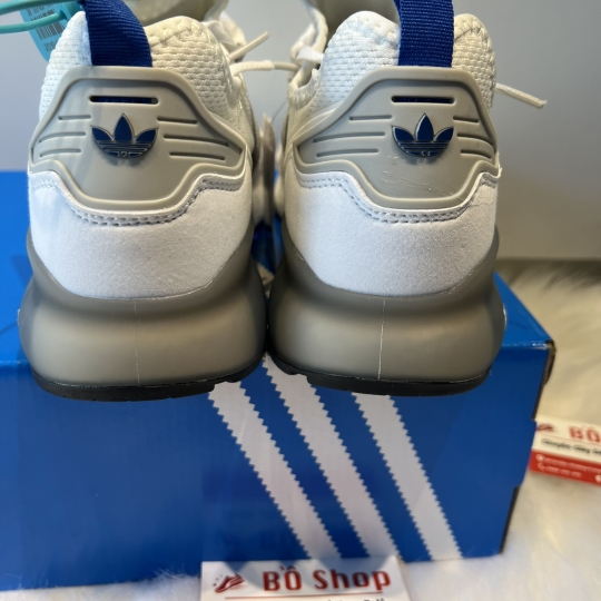 ADIDAS ZX 2K BOOST WHITE CREAM BROWN NAVY
