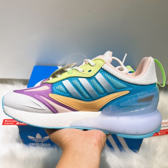 ADIDAS ZX 2K BOOST CLOUD WHITE PINK PURPLE