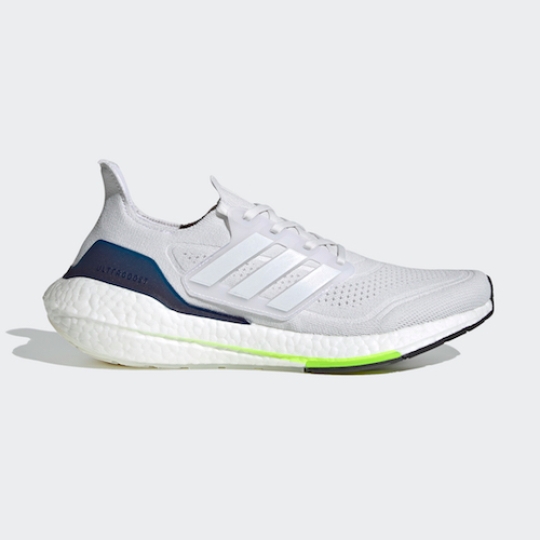 ADIDAS ULTRA BOOST 21 WHITE GREY / DARK BLUE YELLOW