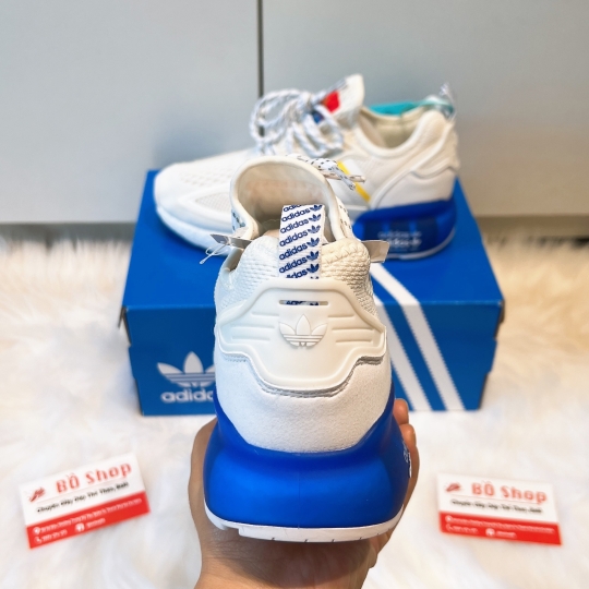 ADIDAS ZX 2K BOOST WHITE BLUE RED