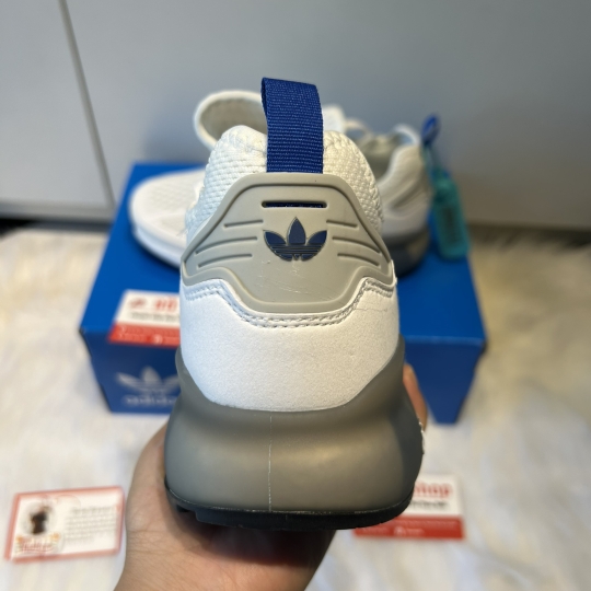 ADIDAS ZX 2K BOOST WHITE CREAM BROWN NAVY