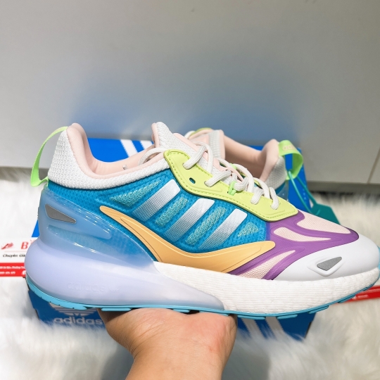 ADIDAS ZX 2K BOOST CLOUD WHITE PINK PURPLE