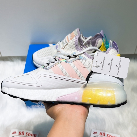 ADIDAS ZX 2K BOOST CLOUD WHITE PINK TINT