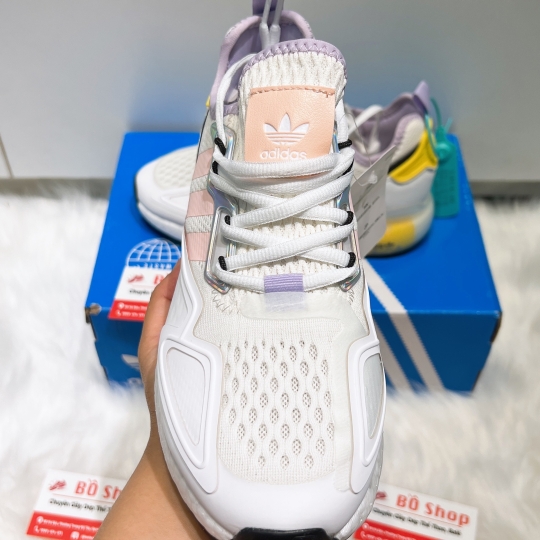 ADIDAS ZX 2K BOOST CLOUD WHITE PINK TINT