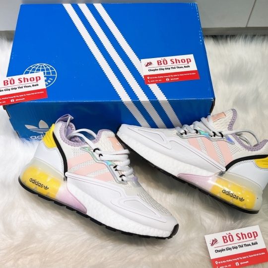 ADIDAS ZX 2K BOOST CLOUD WHITE PINK TINT