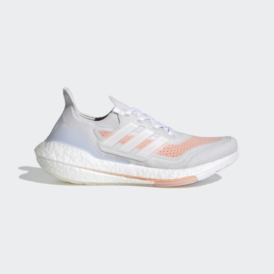 ADIDAS ULTRA BOOST 21 CRYSTAL CLOUD WHITE / GLOW PINK
