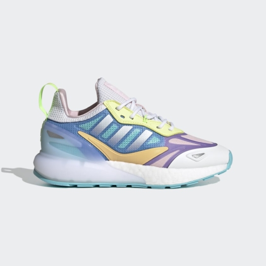 ADIDAS ZX 2K BOOST CLOUD WHITE PINK PURPLE