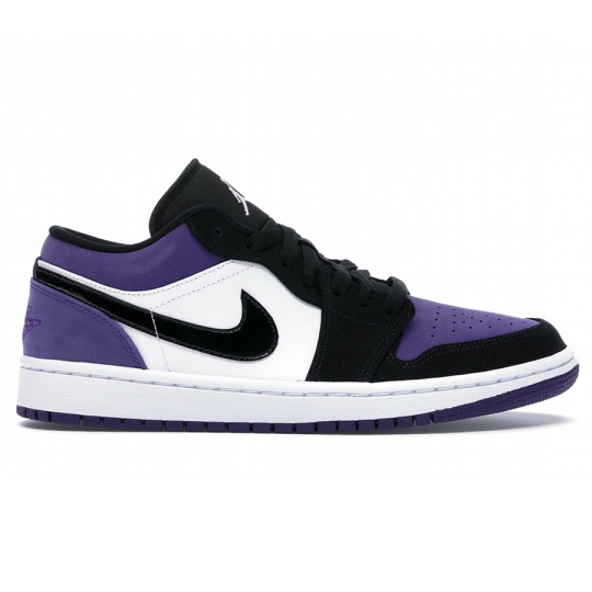 NIKE AIR JORDAN 1 LOW 'COURT' PURPLE BLACK