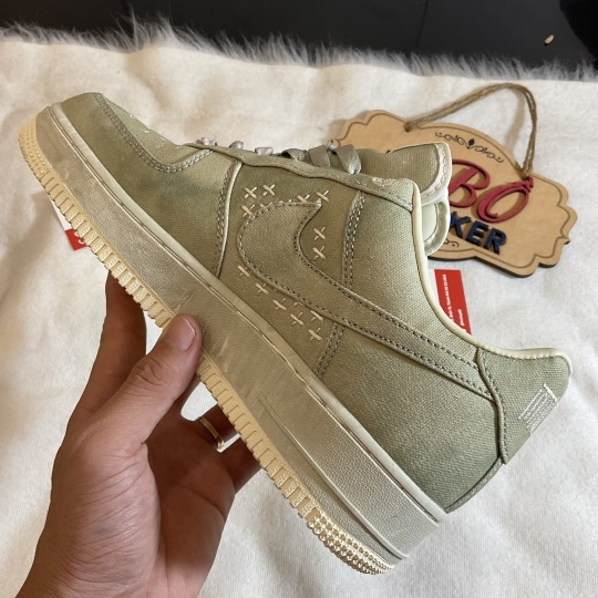 NIKE AIR FORCE 1 LOW 'NAI-KE OLIVE CANVAS'