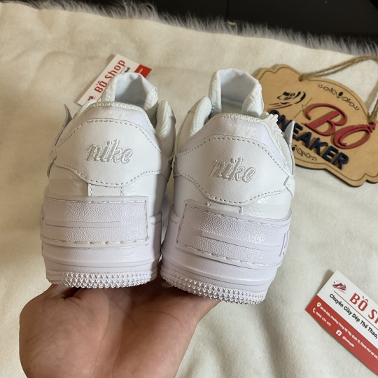 NIKE AIR FORCE 1 LOW SHADOW TRIPLE WHITE NAM NỮ