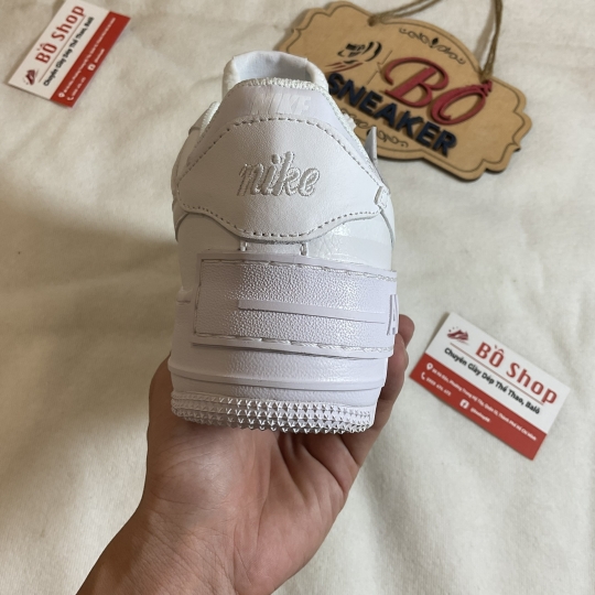 NIKE AIR FORCE 1 LOW SHADOW TRIPLE WHITE NAM NỮ