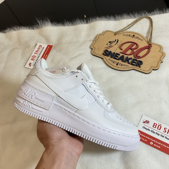 NIKE AIR FORCE 1 LOW SHADOW TRIPLE WHITE NAM NỮ